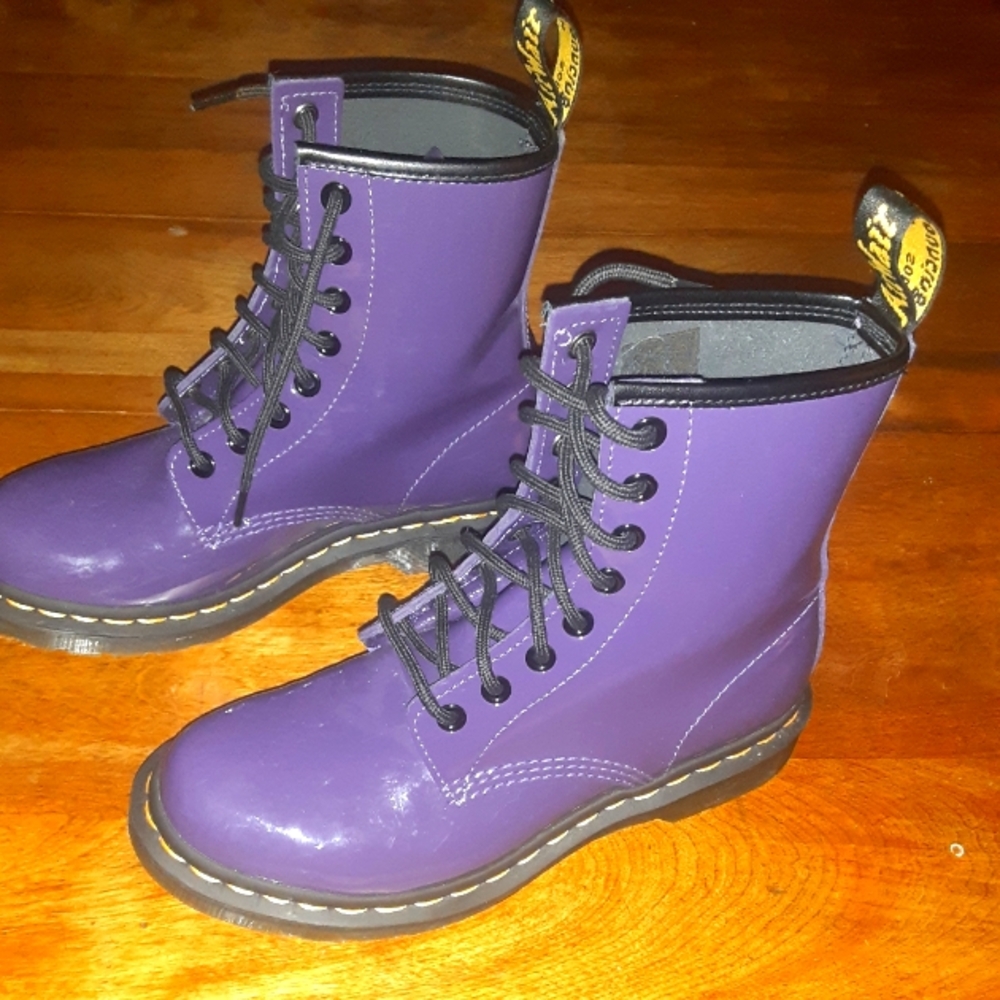 Dr. Martens Purple Lace Up Boots